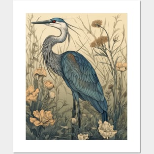 Great Blue Heron Nature Posters and Art